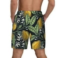 thumbnail image 4 of Haiem Citrus Fruits Elegant Lemons Mens Swim Trunks with Compression Liner 2 in 1 Swimming Shorts Stretch Swimwear Quick Dry,Board Shorts-Medium, 4 of 9