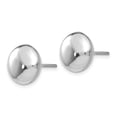 thumbnail image 2 of 14K White Gold Earring Button Women'S 10.5 mm Polished 10.5Mm Post Earrings, 2 of 3