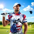 thumbnail image 6 of HOMYGIFTS Men’s Golf Polo – Custom Golfer Art with Colorful Mosaic Swirl, Perfect for Golf Enthusiasts, 6 of 10