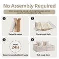 thumbnail image 5 of HipyMo 75" Corduroy Cloud Sofa, Boneless Loveseat Couch in a Box with Deep Seat, No Assembly Loveseat for Living Room, Apartment, Beige, 5 of 10