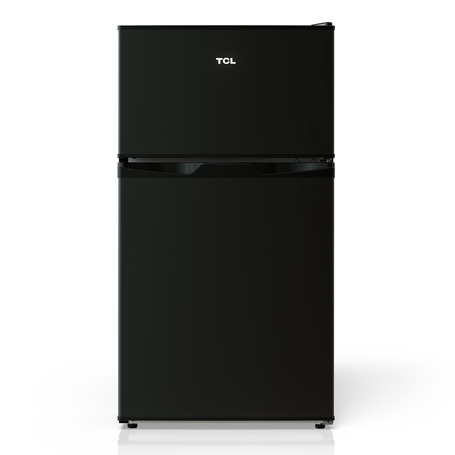 TCL Black Compact Two-Door Refrigerator with Freezer for Dorm, Office & Garage, 3.1 Cu.