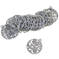 thumbnail image 2 of perfeclan 2x20 Pcs Tree Leaf Sun Snowflake Jewelry DIY Charms Round , , 3 Pcs, 2 of 7