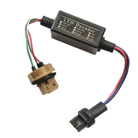 T20 7443 LED Light Decoders with Easy Plugs & Play Installation Easy to Use for Fixing Turn Signals & Brake Light Issues