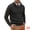 Black, variant on Men's Casual Fleece Knit Mock Neck Quarter-Zip Pullover Sweater M Dark Gray