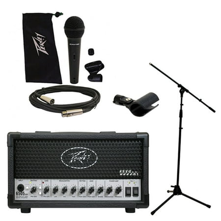 Peavey 6505 MH Mini Head Electric Guitar 20W Tube Amp Amplifier w/ Mic & (Best Mic For Electric Guitar Amp Live)