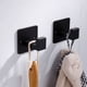 thumbnail image 4 of Robe Albornoz gancho de pared Cocina montada en la pared Closet Baño Baño Perchas Ropa Bolso Colgante Soporte Soporte Black 2 piezas Scienceny HA010231-03B, 4 of 6