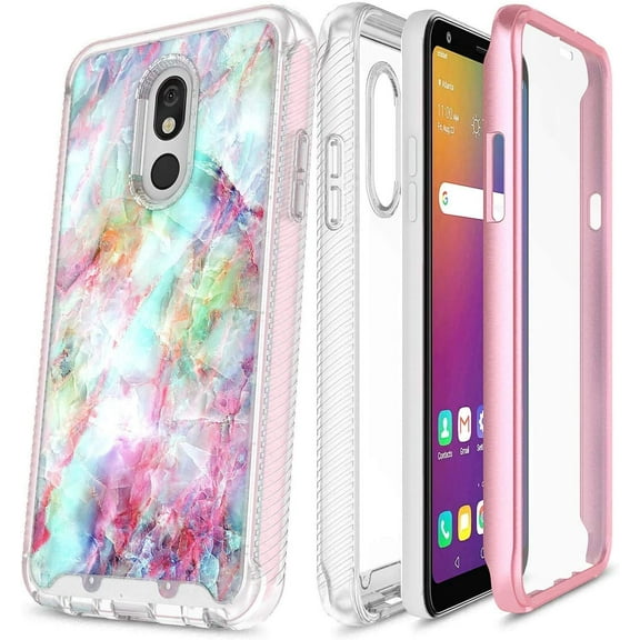 For LG K40 Case, LG Solo LTE/Xpression Plus 2/Harmony 3 with Built-in Screen Protector, Nagebee Full-Body Protective Rugged Bumper Cover, Shockproof Durable Case (Fantasy)