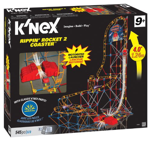 KNEX Red Roller Coaster Track Tubing One 24' Piece w Splice Rippin Rocket K'NEX 