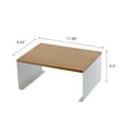 thumbnail image 7 of Yamazaki Home Stackable Countertop Shelf - Two Sizes, White, Steel + Wood, Large,  Stack up to two, Supports 11 pounds, Stackable, Minimal Assembly, 7 of 7