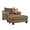 Chocolate, variant on Roundhill Furniture Camero Fabric Pillowback Accent Chair with Ottoman