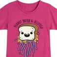 thumbnail image 3 of Instant Message - Peanut Butter & Jellyfish - Toddler & Youth Girls Short Sleeve Graphic T-Shirt, 3 of 6
