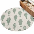 thumbnail image 2 of Round Area Rugs 3.3Ft, Abstract Art Fish Green Non-Slip Washable Circle Rugs Carpet, Coastal Ocean Summer Marine Life Indoor Outdoor Rug Floor Mats Throw Runner for Bedroom Living Room Bathroom, 2 of 8