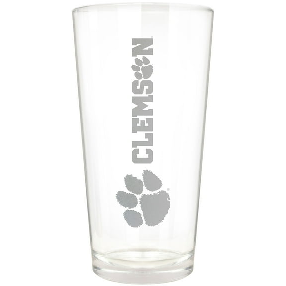 Clemson Tigers Etched 16oz. Vertical Rally Cry Pint Glass
