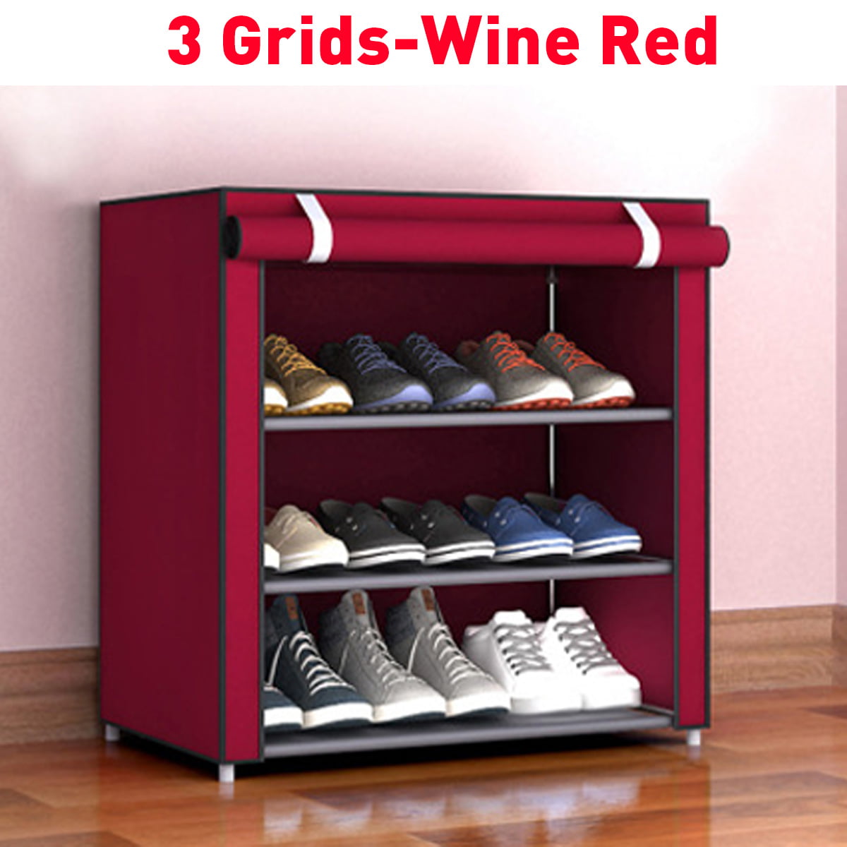 3/4/5 Tiers Shoe Rack Stand Wood Storage Stand Cabinet Organizer Shelf Entryway 