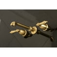 thumbnail image 2 of Kingston Brass KS7127AL 8-Inch Center Wall Mount Bathroom Faucet, Brushed Brass, 2 of 5