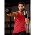 thumbnail image 2 of Camiseta sin mangas TACVASEN para hombre, algodón, transpirable, color rojo, talla M, 2 of 6