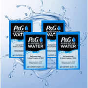P&G Purifier of Water Portable Water Purifier Packets. Emergency Water Filter Purification Powder Packs for Camping, Hiking, Backpacking, Hunting, and Traveling. (4 Packets)