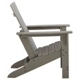 thumbnail image 3 of Adirondack Chair with Plastic Frame and Slatted Design Gray - Saltoro Sherpi, 3 of 5