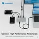 thumbnail image 5 of Concentrador USB4 Plugable Negro con Carga de 60 W para Pantalla única 8K o Doble 4K Compatible con, 5 of 8