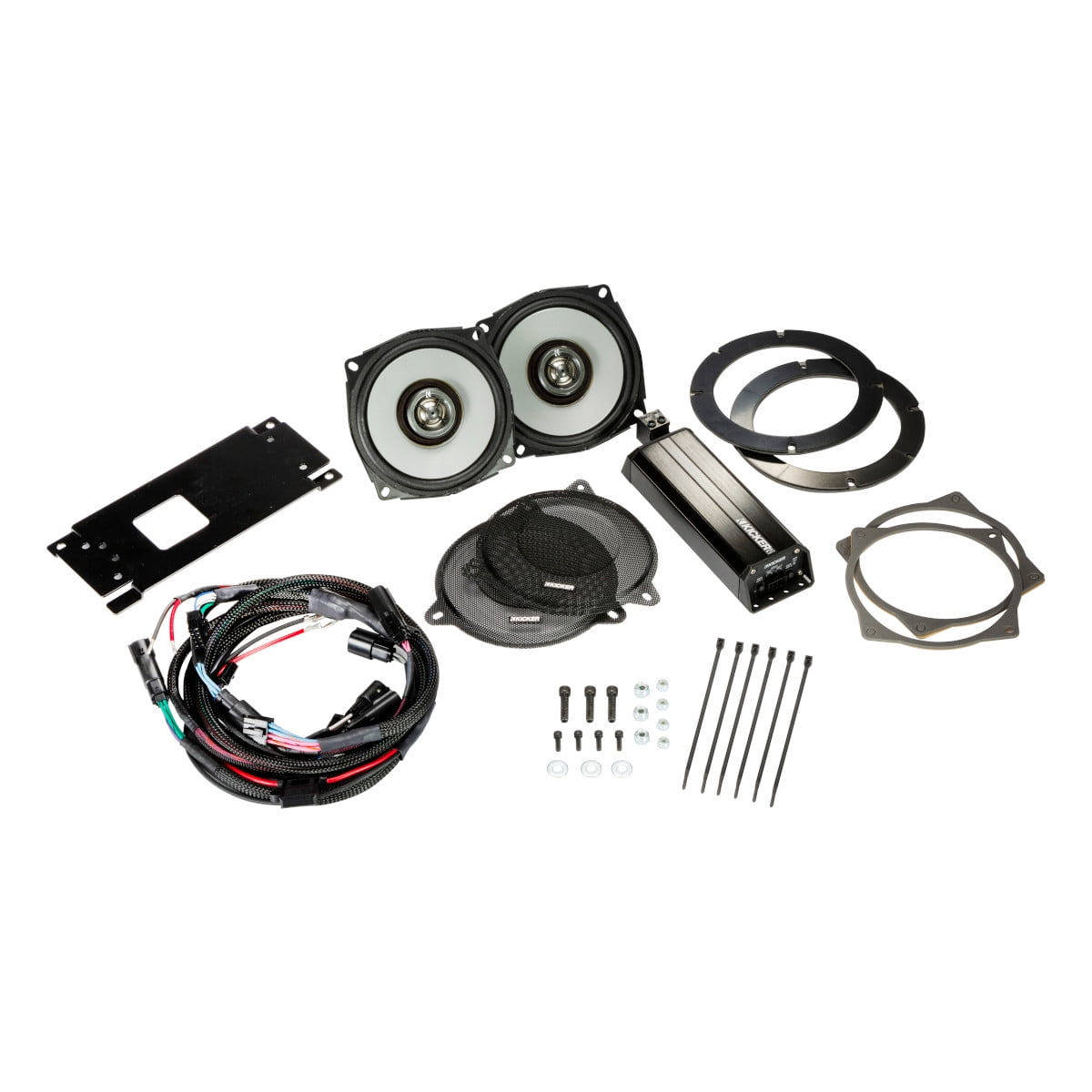 Kicker 46HDS144 61/2" Coaxial Speakers and 4Channel Amplifier for