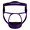 PURPLE, variant on CHAMPRO Rampage Sports Pro-Elite Grill Youth Fielders Mask (Black)