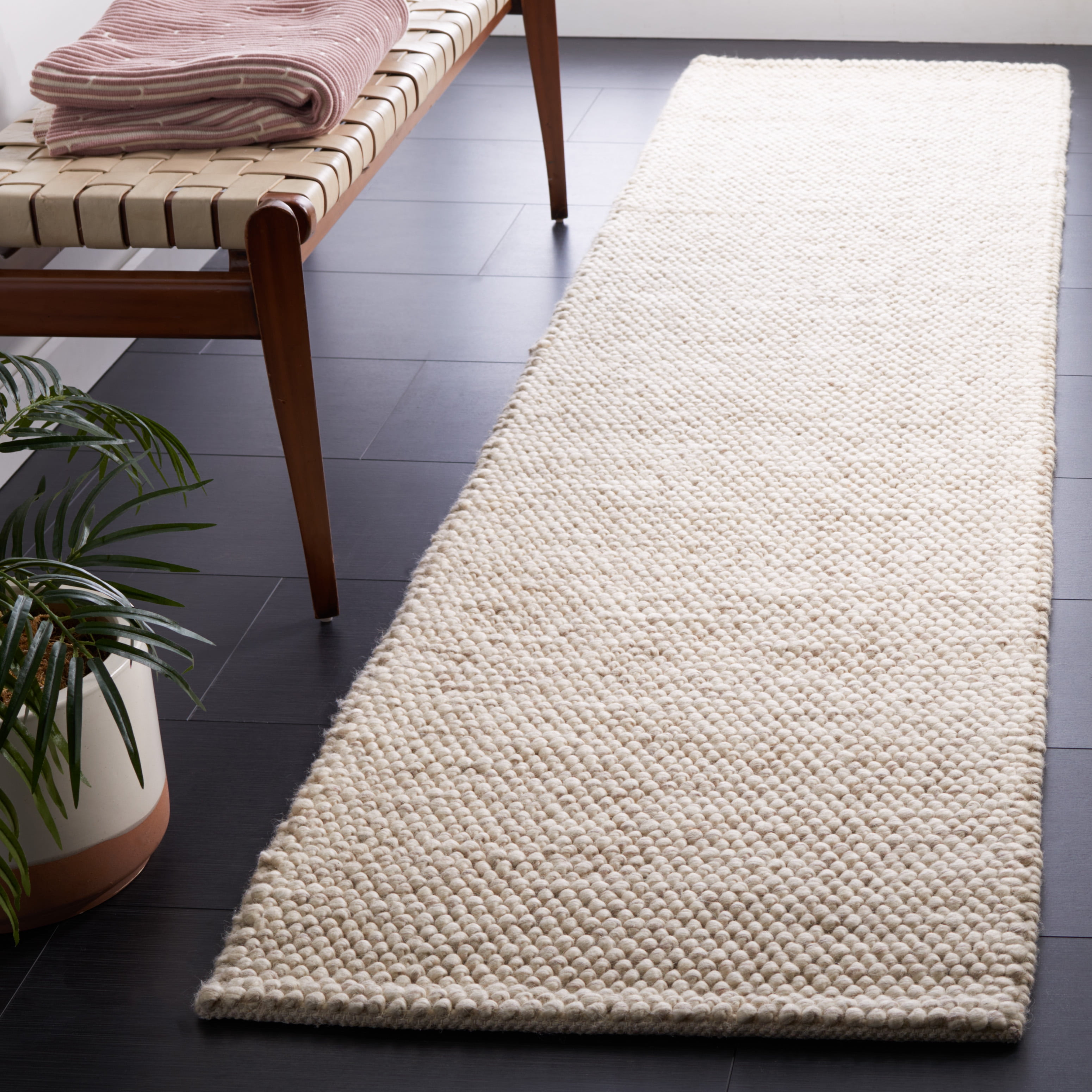 SAFAVIEH Natura Willoughby Distressed Runner Rug, Beige/Ivory, 2'3" x 19'