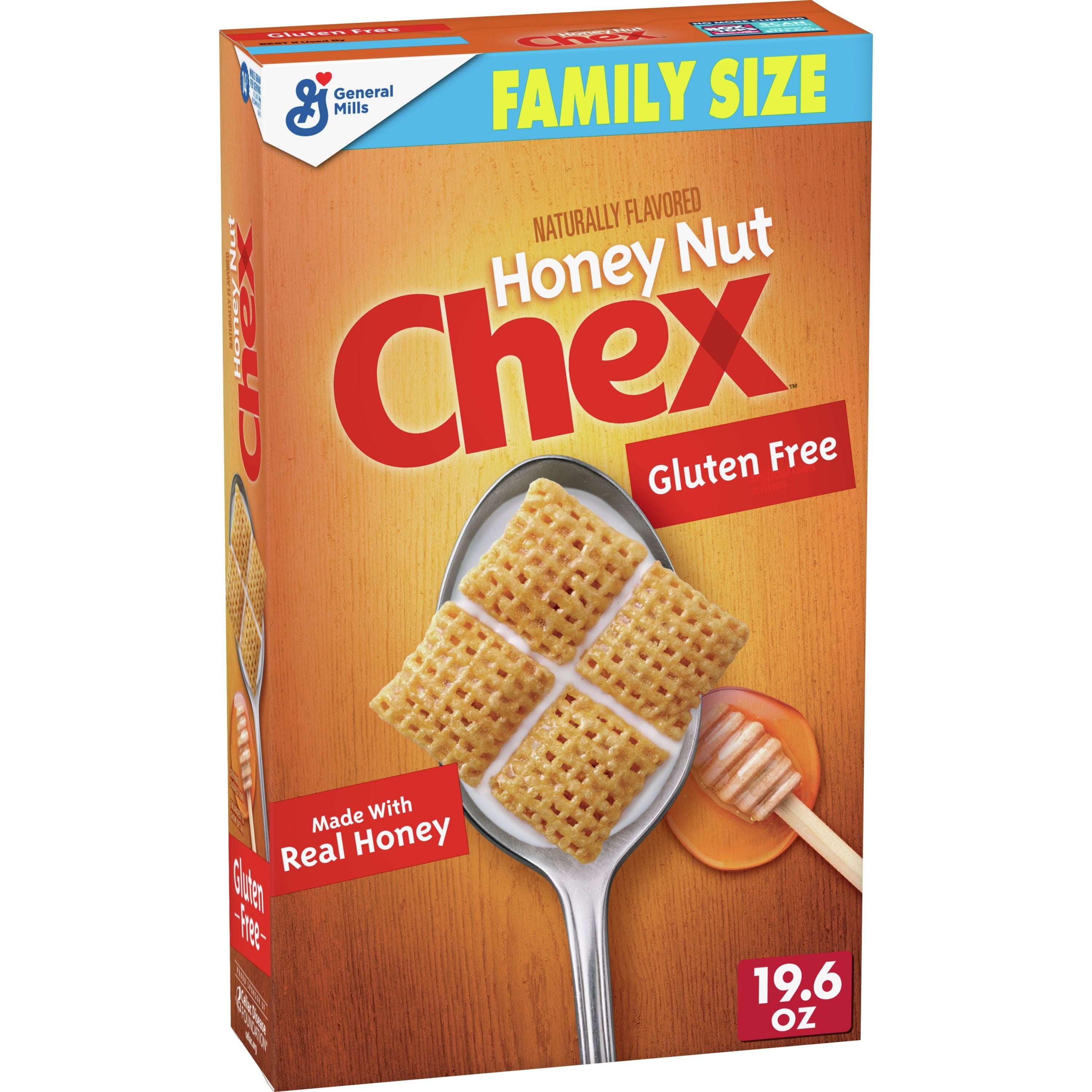 Honey Nut Chex Breakfast Cereal, Gluten Free, 19.6 oz