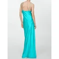 thumbnail image 5 of Women High Waist Ring Hollow Out Sling Dress Blue V-neck Sleeveless Party Backless Slim Maxi Robes 2024lady Elegant Formal Wear, 5 of 6