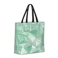 thumbnail image 3 of Large-Capacity Zipper Single-Shoulder Convenience Bag 15.7×19.6 Inches, Wear-Resistant And Water-Repellent, Can Be Carried By Hand Or On One Shoulder Lightseagreen Geometric Lines_2, 3 of 8