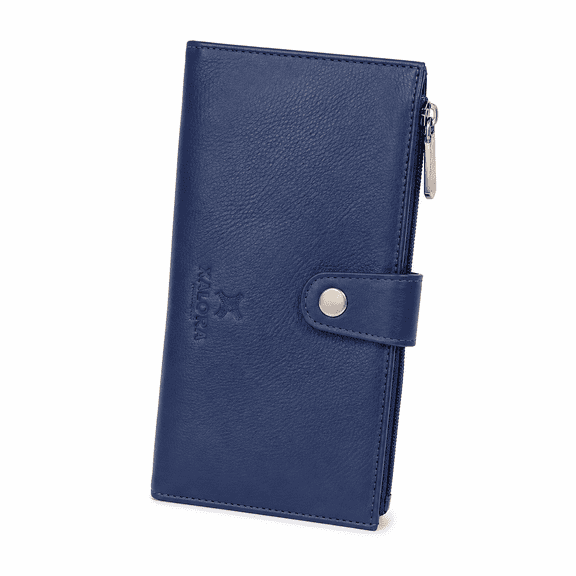XALORA Women's RFID Blocking Leather Wallet – Large Bifold Clutch with Multi Card Holder & Zipper Pocket, Premium Slim Design
