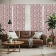 thumbnail image 2 of Ambesonne Flower Window Curtains, Romantic Bridal Bouquets, Each 28" W x 63" L, Dark Coral Sage Green, 2 of 5