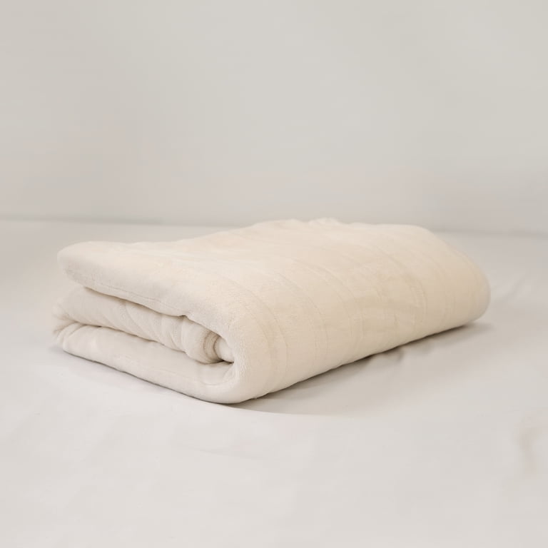 SensorPEDIC Electric Warming Blanket with SensorSafe u0026 Two Digital  Controllers - Queen Ivory - Walmart.com