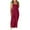 Wine, variant on Jumpsuit for Women Crew Neck Adjustable Sleeveless Wide Leg Straps Rompers Casual Loose Long Pants Jumpsuit with Pockets