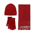 thumbnail image 4 of Glisme Hat Gloves Scarf Set Winter Knitted Scarf Hat For Soft Warm Blend With Touchscreen Fingertips For Fashionable Accessory Brick Red, 4 of 4