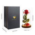 thumbnail image 3 of La bella y la bestia de Eternal Rose con luz LED en cúpula de cristal, 3 of 9
