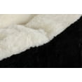 thumbnail image 6 of Oversized Faux Fur Bean Bag Chair, Ultra-Soft Shredded Sponge Lounger Sofa, No Assembly Large Cozy Couch for Living Room, Black White Grey, 6 of 8