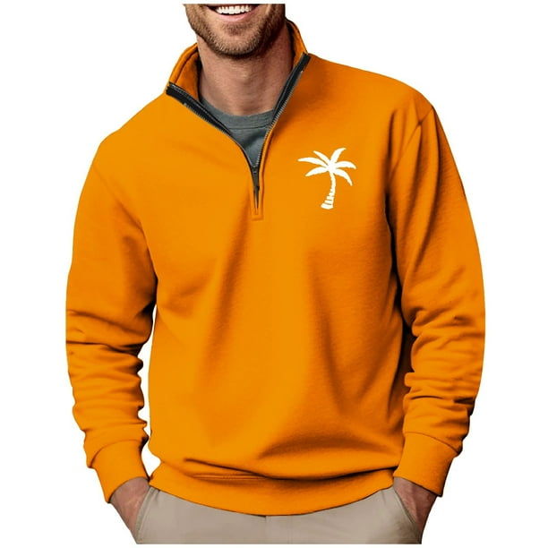 Blusa y camisa de manga larga con cuello alto para hombre, ropa deportiva para el hogar, pijamas, camiseta de color liso, blusa deportiva de poliéster para hombre