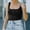 Black, variant on Crew Neck 2026 Summer Tank Top for Women Solid Jacquard Cropped Camisole Sleeveless Casual Loose Tee Shirts