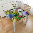 thumbnail image 2 of nygtbtfer Tablecloth Fitted Table Cover for Tables - Wipeable Elastic Table Cloth for Outdoor Picnic Camping Dining Party, Spring Butt Gradient Blue Watercolor, 2 of 7