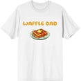 thumbnail image 3 of Waffle Dad Dad Jokes for Father's Day Men's White Crew Neck Short Sleeve Tee-Medium, 3 of 4