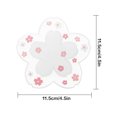 thumbnail image 4 of stanreset 2pcs Cup Pad PVC Fleur Teacup Titulaire Tapis Coussin Fleur Anti-Dérapant Boisson Sous-Verre Chaleur-Résist Napperon Coussin de Table, Petit, 4 of 9