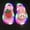 Pink, variant on Toddler Light Up Slippers for Girls Flashing LED Slide Sandals Cute Cartoon Strawberry Bunny Mismatched Shoes Non-Slip Shower Pool Beach Indoor Outdoor Wear
