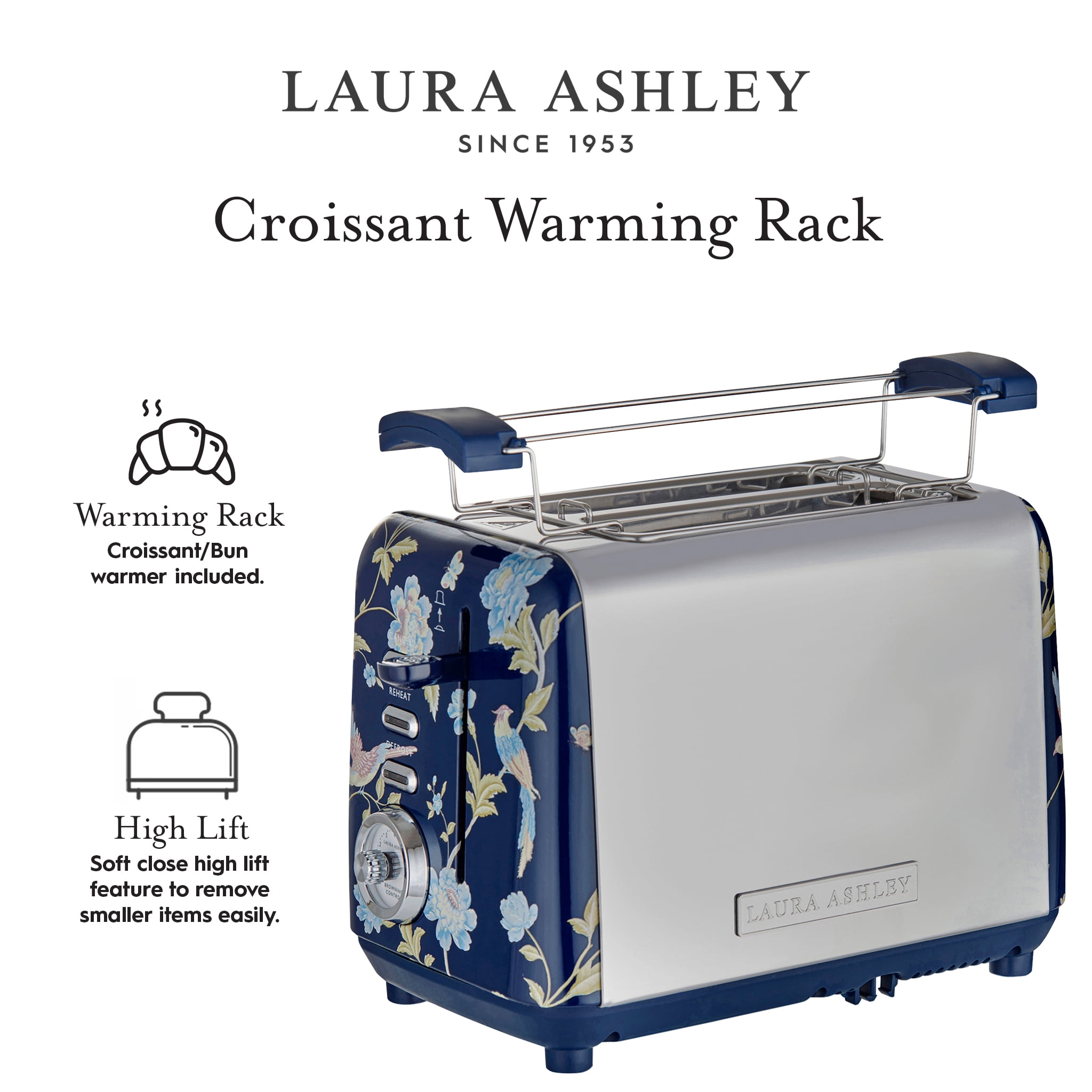 Laura Ashley 2-Slice Toaster, Elveden Navy - Walmart.com