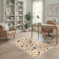thumbnail image 2 of ODIKA 4'x6' Ultra-Soft Area Rug, Print Motif Paws Tossed Bone Decorative Alfombra Para Perros None Washable, Bare feet friendly, Silk-Touch for Bedroom Home office, 2 of 7