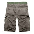 thumbnail image 3 of HOOMEUMY Deals Men's Summer Cargo Shorts Relaxed Fit Multi-Pocket Straight Short Pants Green 4 Men's Camouflage Workwear Shorts Fit Multi Pocket Zipper Straight Leg Five Piece Pants Casual Shorts, 3 of 3