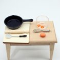 thumbnail image 4 of 7pcs/set 1:12 Scale Dollhouse Miniature Food Toy Mini Kitchen Accessories Rolling Pin Frying Pan Eggbeater Doll House Model, 4 of 6