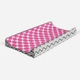 thumbnail image 3 of Bacati - Ikat Dots Chevron Fuchsia Gray Quilted Muslin Changing Pad Cover, 3 of 10