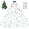 thumbnail image 1 of Cadena de luces para árbol de Navidad, 200 LED, 1,5 m, 8 modos, color blanco frío, 1 of 7
