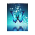 thumbnail image 2 of PHELIKA Water Flying Blue Butterfly 04 Flannel Blanket Lightweight Cozy Bed Blanket Soft Throw Blanket Fits Couch Sofa Suitable For All Season 60x80 Inch For Kids Women Men, 2 of 9