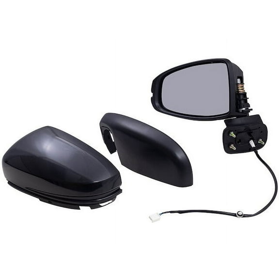 Left Driver Side Power Mirror - without Heat - without Turn Signal - Black - Compatible with 2015 - 2019 Honda Fit 2016 2017 2018